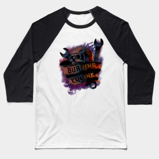 Burning Engine Baseball T-Shirt